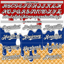 Laden Sie das Bild in den Galerie-Viewer, Custom Red White-Black Ice Cream Waffle Foodie Dessert Authentic Baseball Jersey