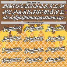 Загрузить изображение в средство просмотра галереи, Custom Brown White-Black Ice Cream Waffle Foodie Dessert Authentic Baseball Jersey