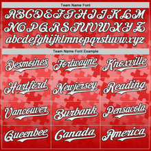 Laden Sie das Bild in den Galerie-Viewer, Custom Red White-Black Puzzle 3D Pattern Design Authentic Baseball Jersey