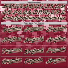 Charger l'image dans la galerie, Custom Crimson Black-Cream Puzzle 3D Pattern Design Authentic Baseball Jersey