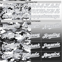 Charger l'image dans la galerie, Custom White Black-Gray Half Camo Ombre Authentic Baseball Jersey