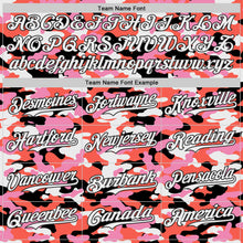 Charger l'image dans la galerie, Custom Orange White Pink-Black Half Camo Ombre Authentic Baseball Jersey