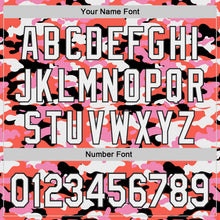 Charger l'image dans la galerie, Custom Orange White Pink-Black Half Camo Ombre Authentic Baseball Jersey