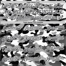 Charger l'image dans la galerie, Custom White Steel Gray-Black Half Camo Ombre Authentic Baseball Jersey