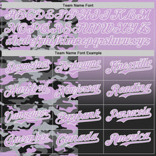 Load image into Gallery viewer, Custom Light Purple Black-White Half Camo Ombre Authentic Baseball Jersey