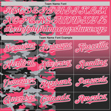 Charger l'image dans la galerie, Custom Neon Pink Black-White Half Camo Ombre Authentic Baseball Jersey