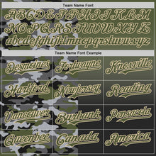 Charger l'image dans la galerie, Custom Olive Black-City Cream Half Camo Ombre Authentic Baseball Jersey