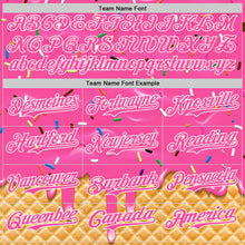 Charger l'image dans la galerie, Custom Pink-White Ice Cream Waffle Foodie Dessert Authentic Baseball Jersey