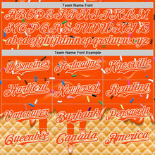 Загрузить изображение в средство просмотра галереи, Custom Orange-White Ice Cream Waffle Foodie Dessert Authentic Baseball Jersey
