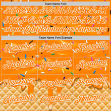 Charger l'image dans la galerie, Custom Bay Orange-White Ice Cream Waffle Foodie Dessert Authentic Baseball Jersey