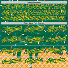 Загрузить изображение в средство просмотра галереи, Custom Kelly Green-Yellow Ice Cream Waffle Foodie Dessert Authentic Baseball Jersey