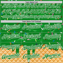 Load image into Gallery viewer, Custom Grass Green-White Ice Cream Waffle Foodie Dessert Authentic Baseball Jersey