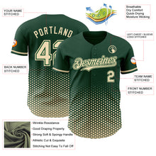 Charger l'image dans la galerie, Custom Green-Cream Geometric Hexagonal Dot Gradient Authentic Baseball Jersey