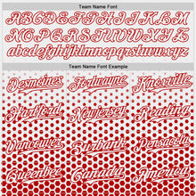 Charger l'image dans la galerie, Custom White-Red Geometric Hexagonal Dot Gradient Authentic Baseball Jersey