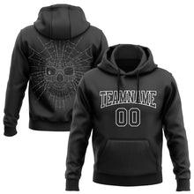 Load image into Gallery viewer, Custom Stitched Black White 3D Skull Fashion Sports Pullover Sweatshirt Hoodie
