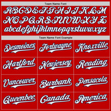 Load image into Gallery viewer, Custom Red White-Navy Two Tone USA Flag Sleeves Stars and Stripes Authentic Baseball Jersey