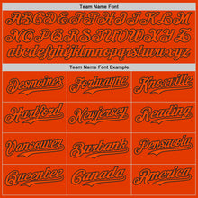 Load image into Gallery viewer, Custom Orange-Black Two Tone USA Flag Sleeves Stars and Stripes Authentic Baseball Jersey