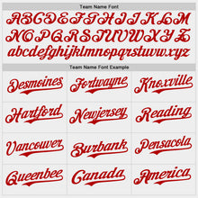 Laden Sie das Bild in den Galerie-Viewer, Custom White Royal-Red Two Tone USA Flag Sleeves Stars and Stripes Authentic Baseball Jersey