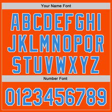 Charger l'image dans la galerie, Custom Orange Electric Blue-White Ice Cream Waffle Foodie Dessert Authentic Baseball Jersey