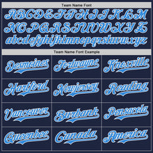 Charger l'image dans la galerie, Custom Navy Electric Blue-White Ice Cream Waffle Foodie Dessert Authentic Baseball Jersey