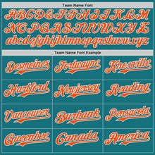 Charger l'image dans la galerie, Custom Teal Orange-White Ice Cream Waffle Foodie Dessert Authentic Baseball Jersey
