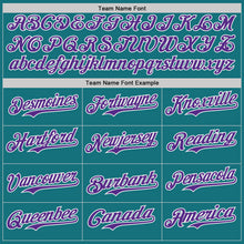 Charger l'image dans la galerie, Custom Teal Purple-White Ice Cream Waffle Foodie Dessert Authentic Baseball Jersey