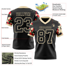 Laden Sie das Bild in den Galerie-Viewer, Custom Black-Cream Authentic Camo Two Tone Salute To Service 7V7 Flag Football Jersey