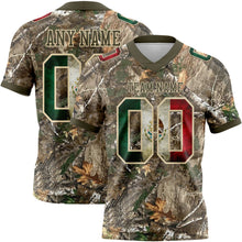 Laden Sie das Bild in den Galerie-Viewer, Custom Camo Vintage Mexican Flag Cream-Olive Authentic Woodland Camouflage Salute To Service 7V7 Flag Football Jersey