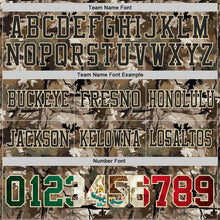 Charger l'image dans la galerie, Custom Camo Vintage Mexican Flag Cream Black-Olive Authentic Woodland Camouflage Salute To Service 7V7 Flag Football Jersey