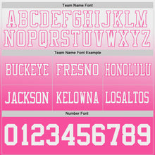 Laden Sie das Bild in den Galerie-Viewer, Custom White-Pink Authentic Star Gradient 7V7 Flag Football Jersey