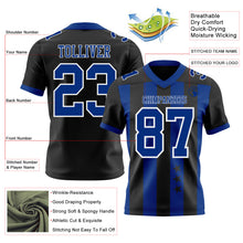 Charger l'image dans la galerie, Custom Black Royal-White Authentic Stars And Stripes 7V7 Flag Football Jersey