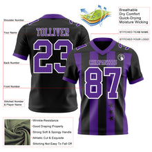 Charger l'image dans la galerie, Custom Black Purple-White Authentic Stars And Stripes 7V7 Flag Football Jersey