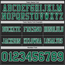Charger l'image dans la galerie, Custom Black Kelly Green-White Authentic Stars And Stripes 7V7 Flag Football Jersey