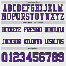 Laden Sie das Bild in den Galerie-Viewer, Custom White Purple-Black Authentic Stars And Stripes 7V7 Flag Football Jersey