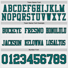 Laden Sie das Bild in den Galerie-Viewer, Custom White Teal-Black Authentic Stars And Stripes 7V7 Flag Football Jersey