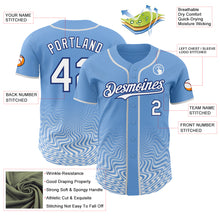 Загрузить изображение в средство просмотра галереи, Custom Light Blue White-Royal Fluid Wave Psychedelic Swirl Authentic Baseball Jersey