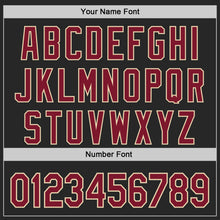 Загрузить изображение в средство просмотра галереи, Custom Black Crimson-City Cream Fluid Wave Psychedelic Swirl Authentic Baseball Jersey