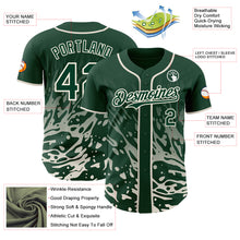 Charger l'image dans la galerie, Custom Green-Cream Fluid Liquid Wave Splatter Authentic Baseball Jersey