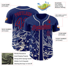 Charger l'image dans la galerie, Custom Royal Cream-Red Fluid Liquid Wave Splatter Authentic Baseball Jersey