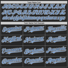 Charger l'image dans la galerie, Custom Black Light Blue-White Fluid Wave Splatter Gradient Authentic Baseball Jersey