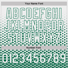 Загрузить изображение в средство просмотра галереи, Custom White-Kelly Green Geometric Hexagonal Dot Gradient Performance T-Shirt