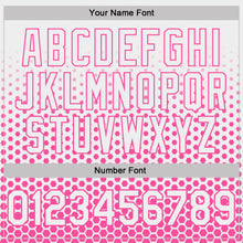 Load image into Gallery viewer, Custom White-Pink Geometric Hexagonal Dot Gradient Performance T-Shirt