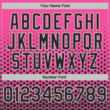 Load image into Gallery viewer, Custom Pink Black-White Geometric Hexagonal Dot Gradient Performance T-Shirt