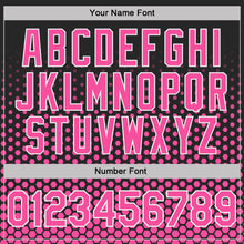 Загрузить изображение в средство просмотра галереи, Custom Black Pink-White Geometric Hexagonal Dot Gradient Performance T-Shirt