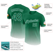 Laden Sie das Bild in den Galerie-Viewer, Custom Kelly Green-White Geometric Hexagonal Dot Gradient Performance T-Shirt