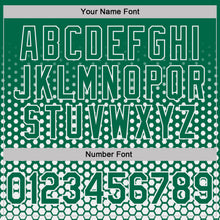 Laden Sie das Bild in den Galerie-Viewer, Custom Kelly Green-White Geometric Hexagonal Dot Gradient Performance T-Shirt