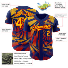 Laden Sie das Bild in den Galerie-Viewer, Custom Royal Gold-Red Lightning Gradient Dot Authentic Baseball Jersey