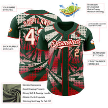Laden Sie das Bild in den Galerie-Viewer, Custom Green Cream-Red Lightning Gradient Dot Authentic Baseball Jersey