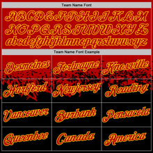 Load image into Gallery viewer, Custom Red Black-Yellow Fade Geometric Splatter Fragmented Shards Performance T-Shirt
