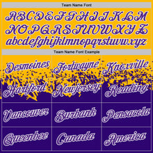 Загрузить изображение в средство просмотра галереи, Custom Yellow Purple-White Fade Geometric Splatter Fragmented Shards Performance T-Shirt